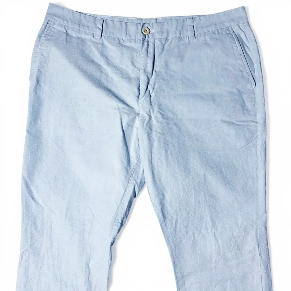Vineyard Vines Slim Fit Breaker Pants Mens Actual Size 37x30 Blue Chino Preppy